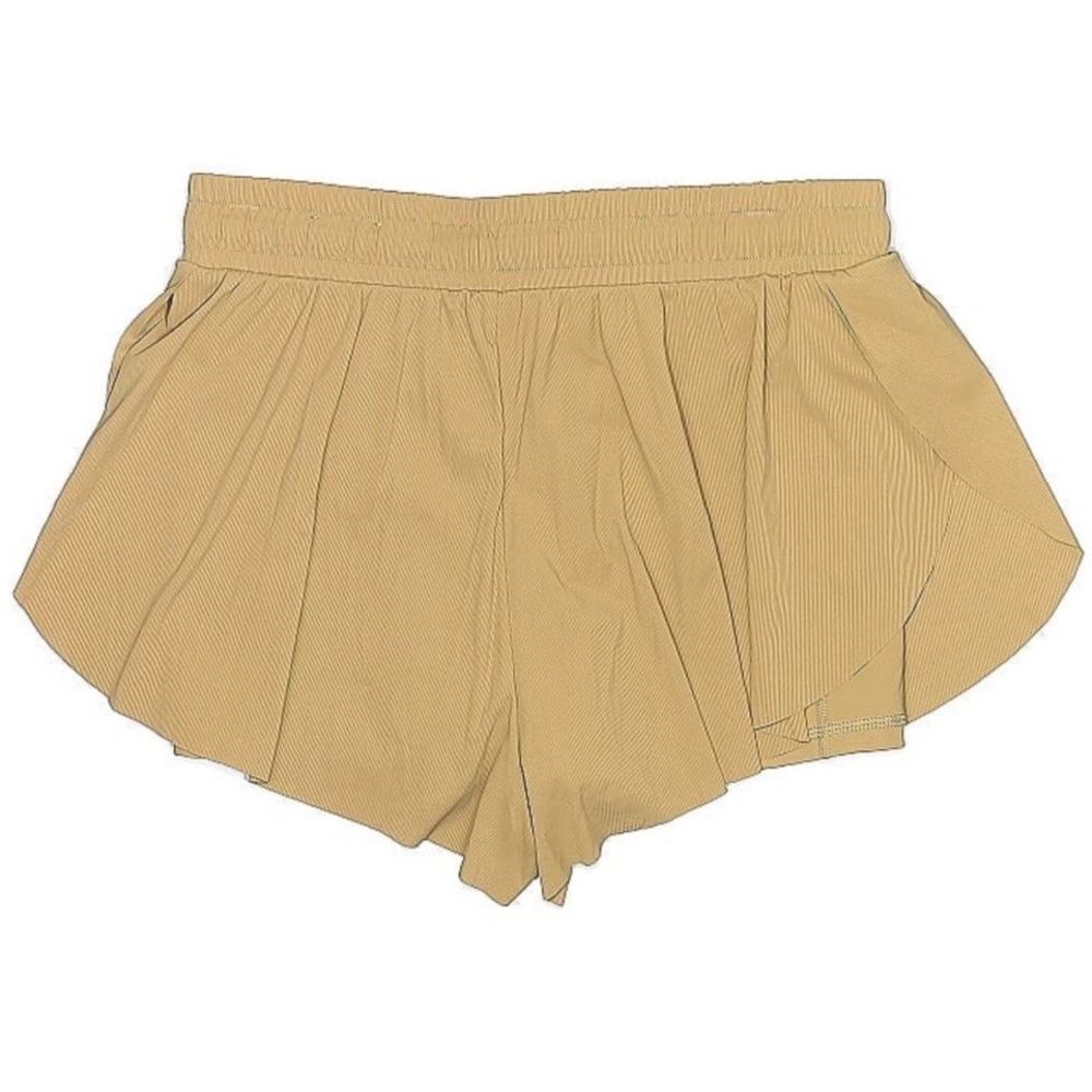Joy Lab Game Day Double Layer Run Shorts Sz S Elastic Waist Pockets Light Tan
